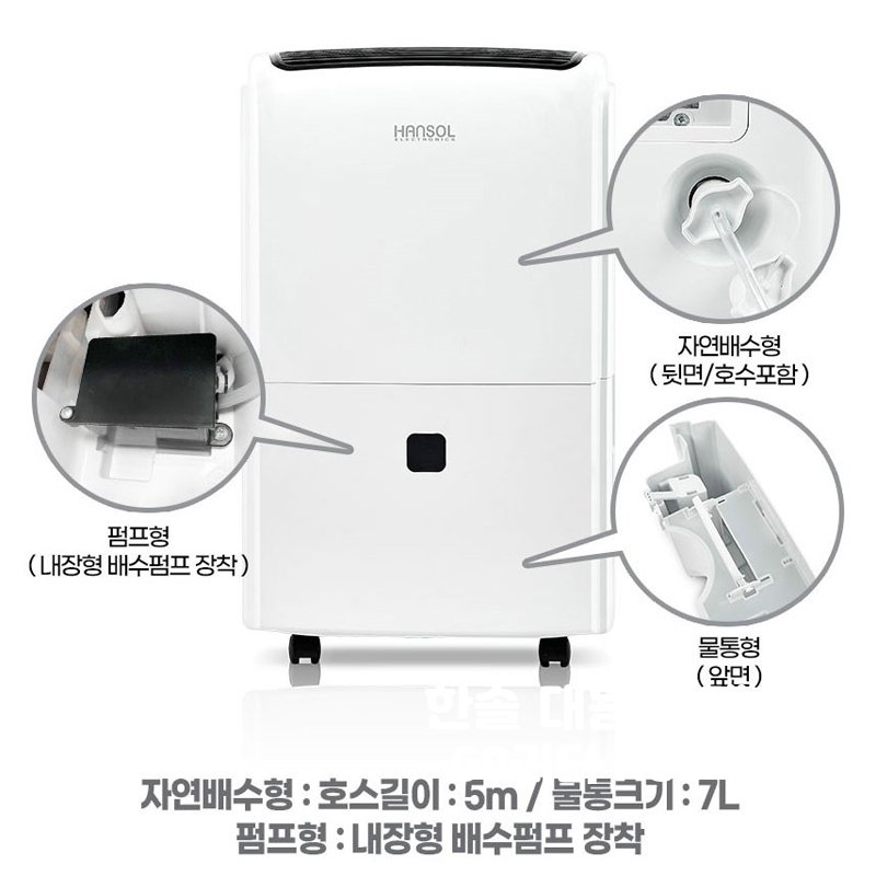 한솔 산업용제습기 업소용제습기 60리터 대형 대용량 뽀송뽀송 식당 창고 지하실 상세 이미지 1