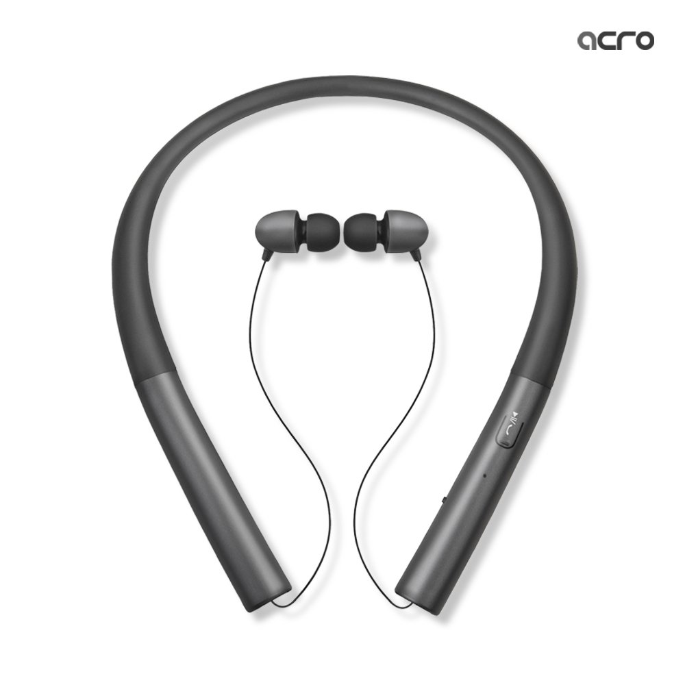 ACRO 넥밴드 이어폰 NE-1100 블루투스 무선 커널형 목걸이 블랙 상세 이미지 2