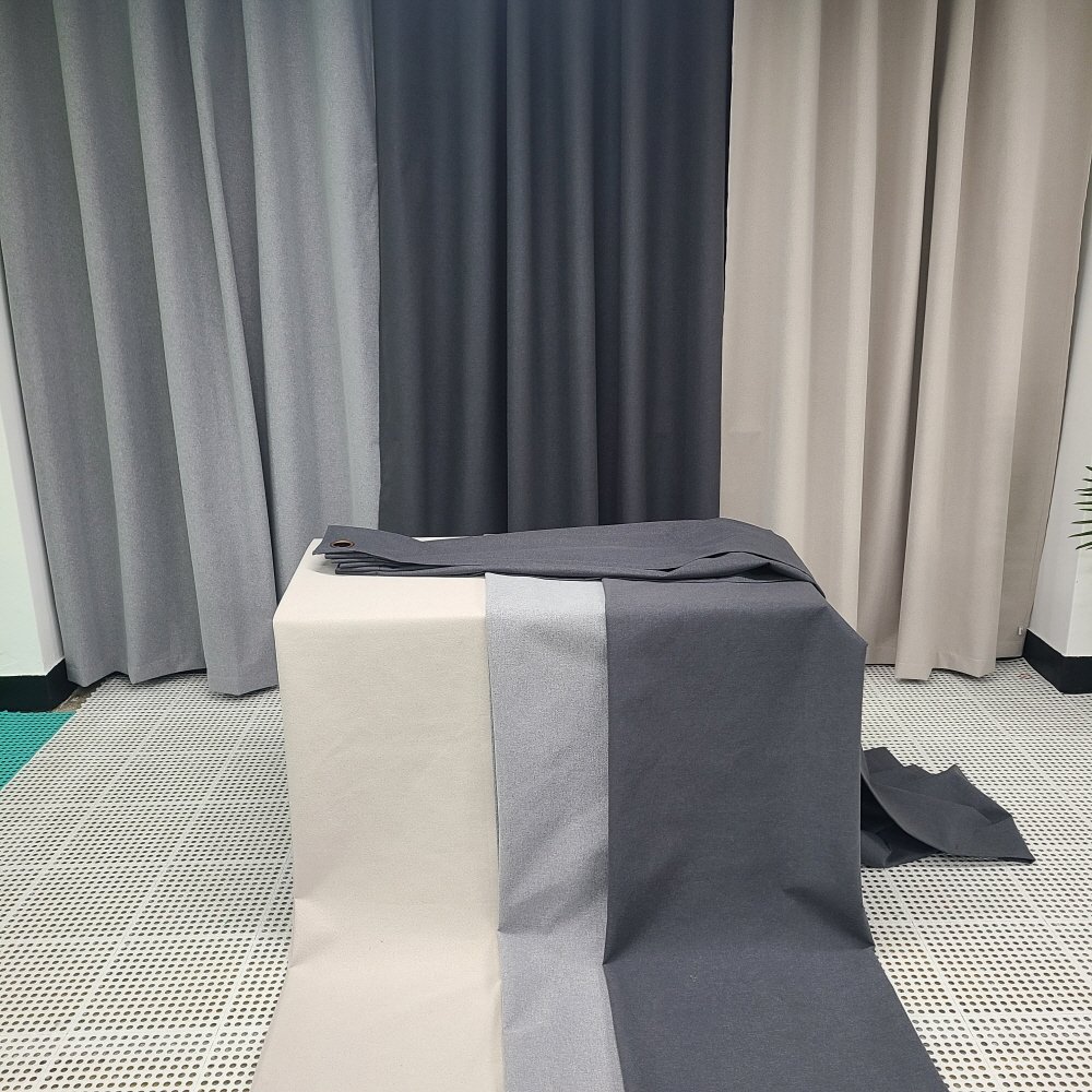 암막커튼 양면동일 완벽차단 아일렛 거실 커텐 2장 한세트 모카베이지, 600x235cm 상세 이미지 1