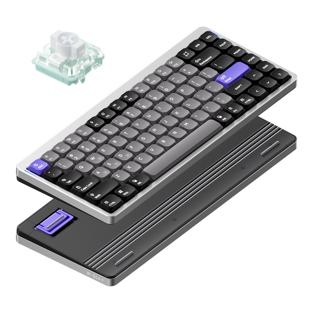 NUPHY AIR75 HE 기계식키보드 래피드 트리거 게이밍 스페이스 실버, 자석축(제이드) 상세 이미지 1